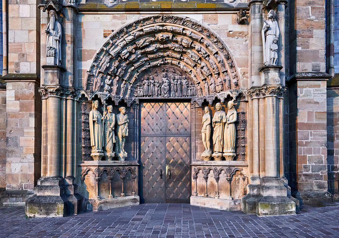 The entrance of the Church of Our Lady, Trier, Rhineland-Palatinate, Germany