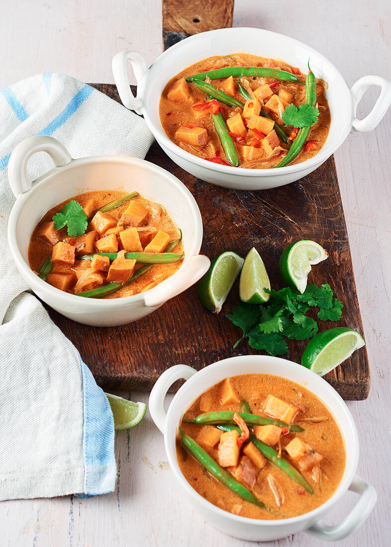Sweet Potato Coconut and Green Bean Curry