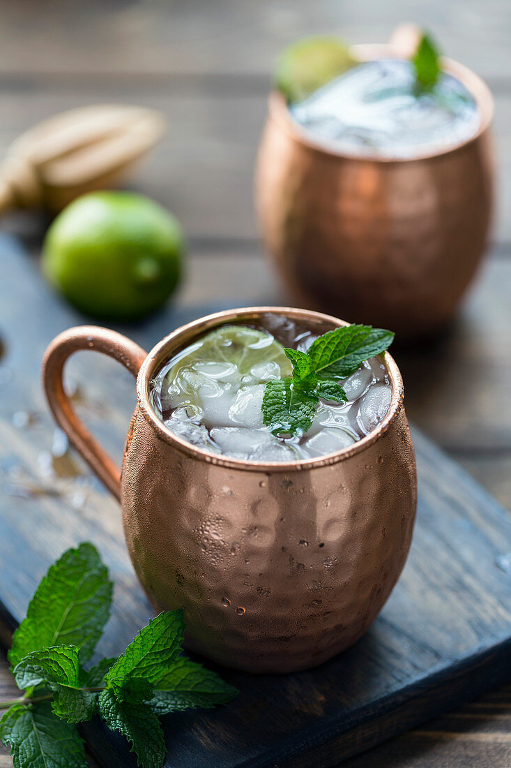 Moscow Mule in a copper cup