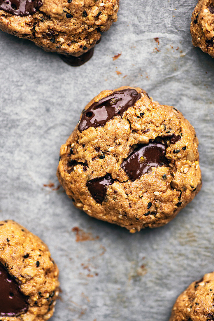 Chocolate Chunk Cookies mit Vollkornmehl