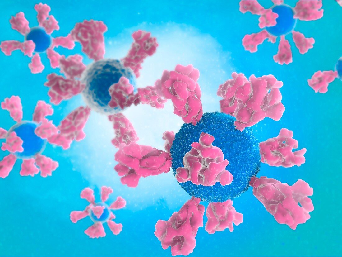 Covid-19 nanoparticle vaccine, illustration
