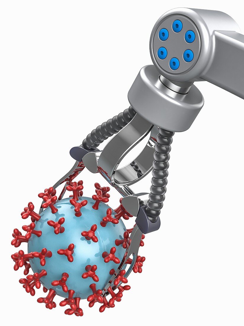 Coronavirus manipulator, illustration