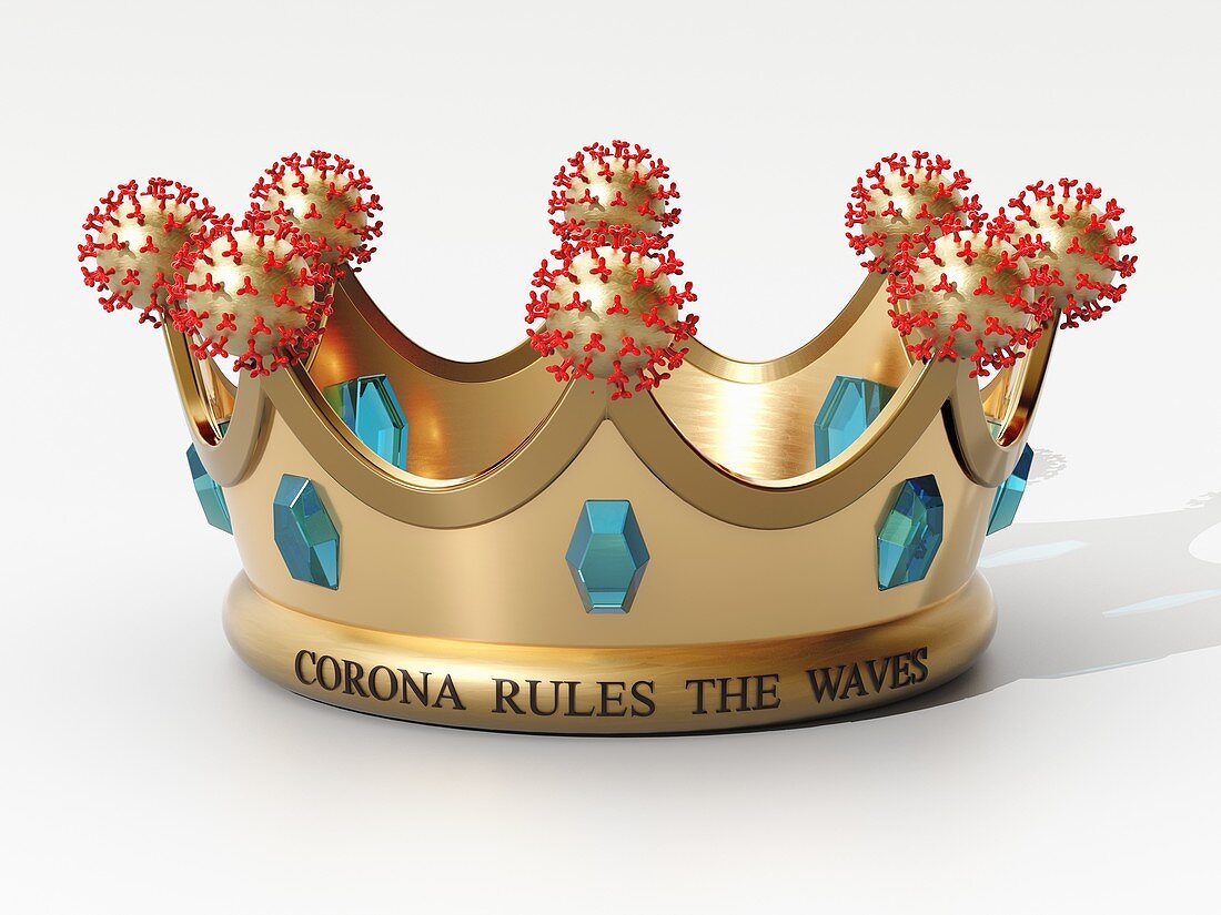 Coronavirus crown, conceptual illustration