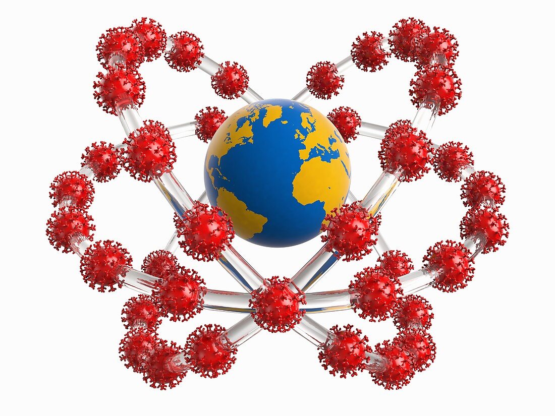 Coronavirus threat, conceptual illustration
