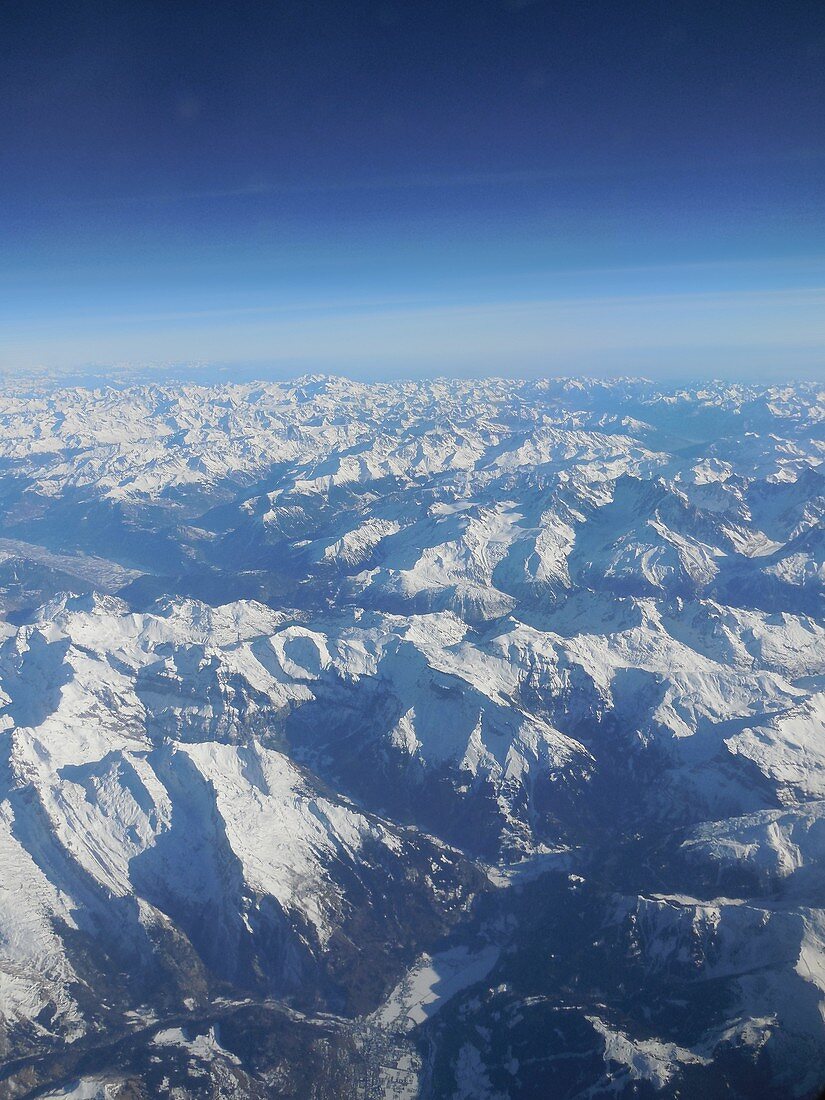 French Alps, aerial photograph