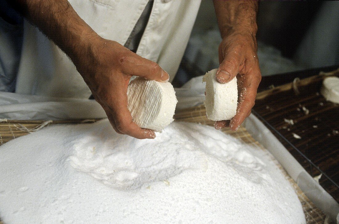 Preparing Camembert