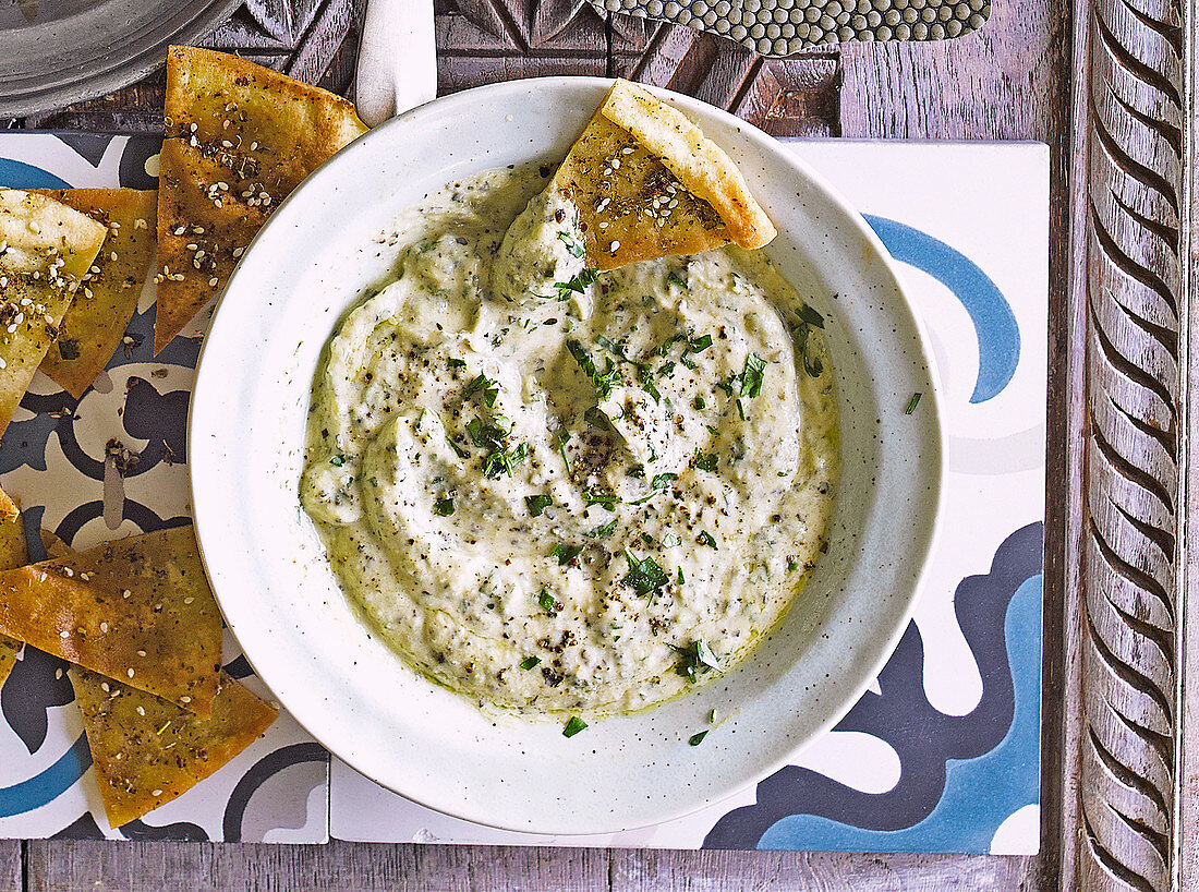 Lebanese courgette and tahini dip
