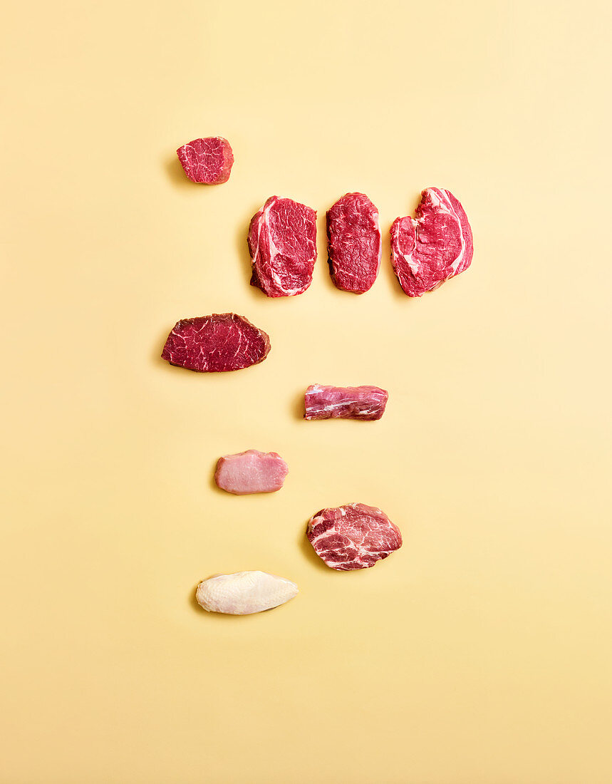 Steaks - geeignete Fleischstücke vom Rind, Schwein und Geflügel