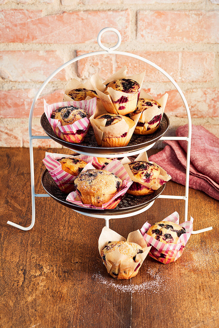 Blueberry muffins with spelt flour