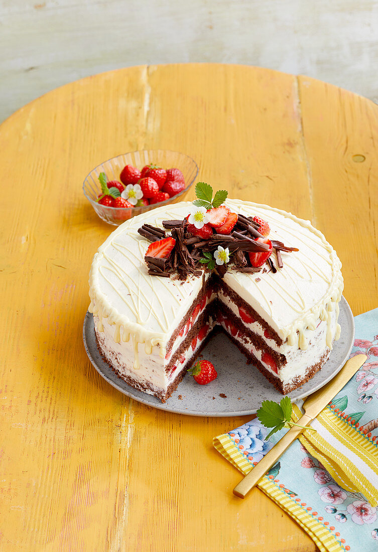 Black Forest Gateau strawberry cake