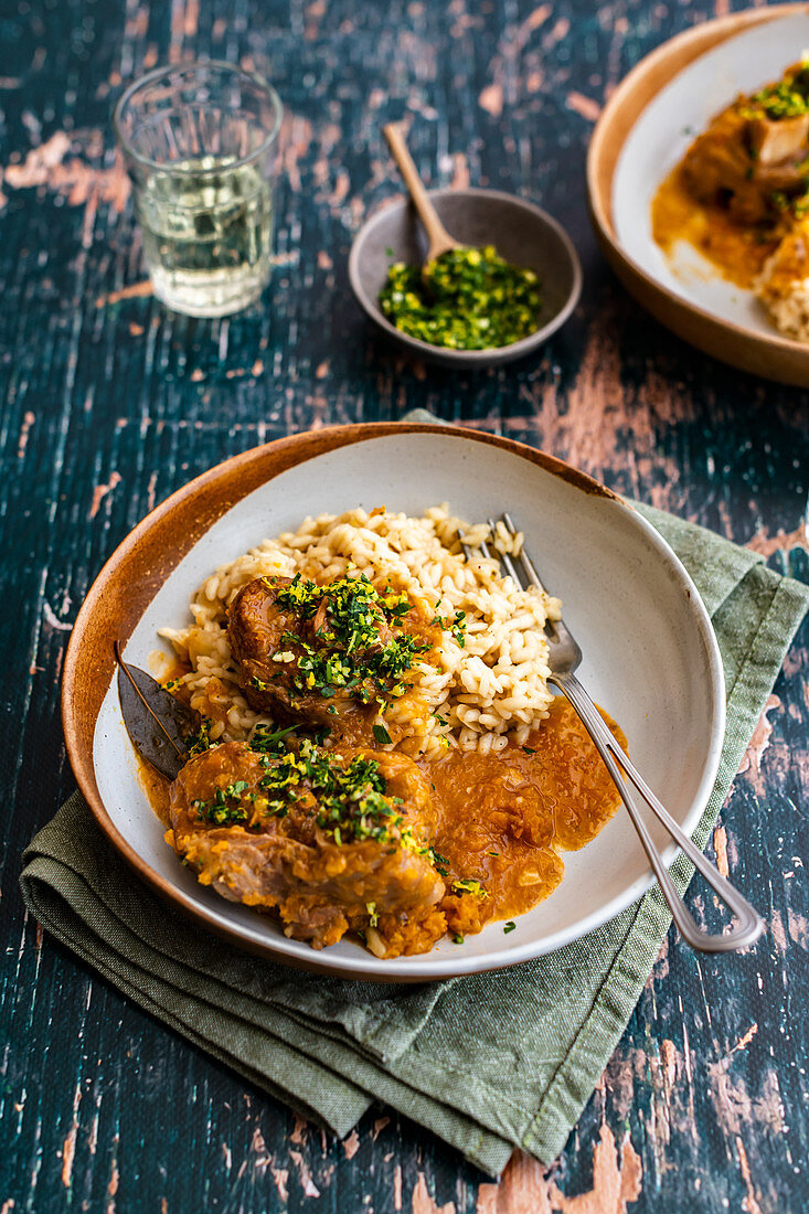 Ossobuco mit Risotto