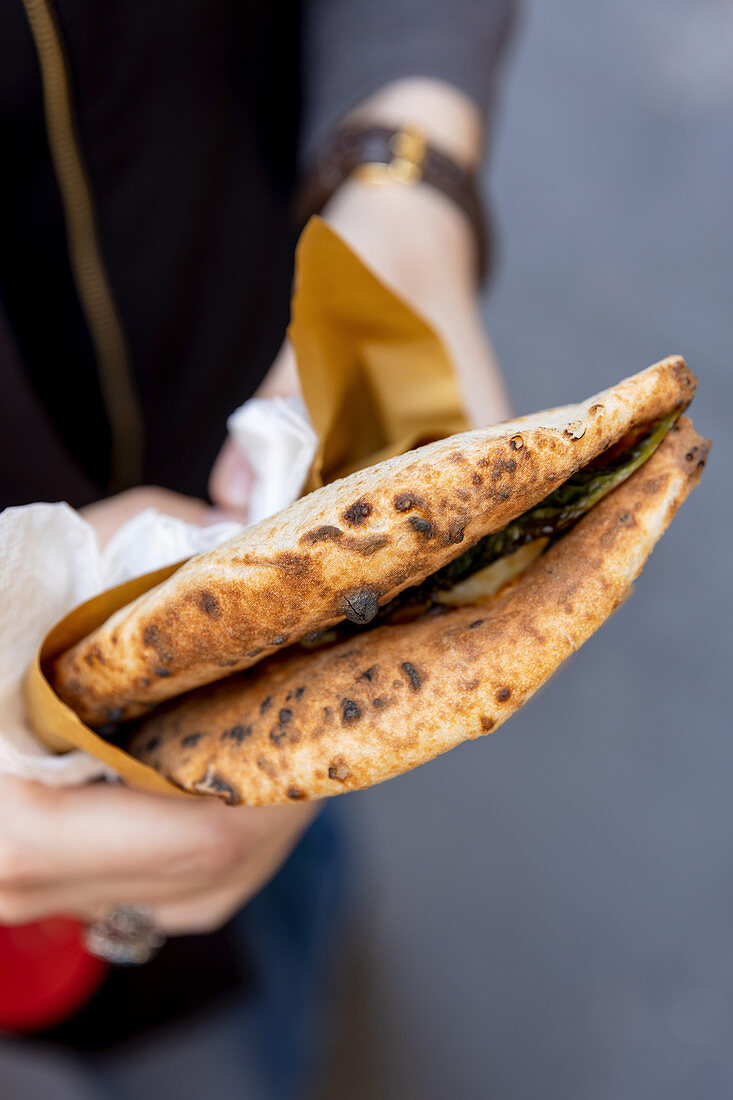 Calzone als Streetfood