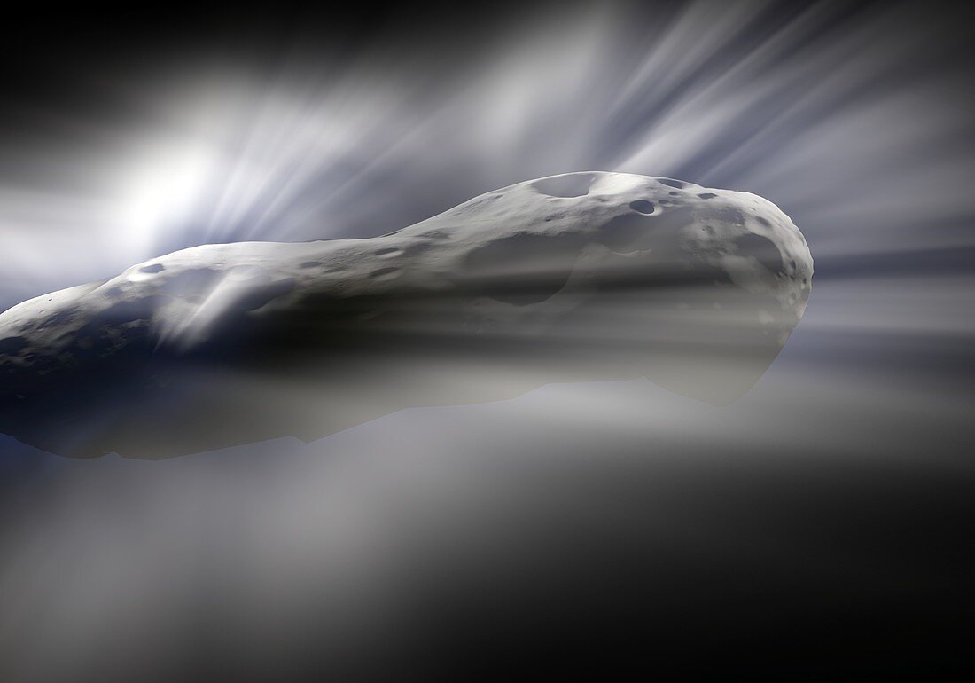 Interstellar comet 'Oumuamua, illustration