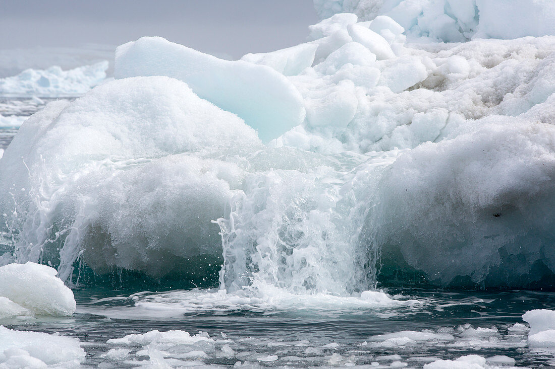 Water coming of an iceberg, Antarctica