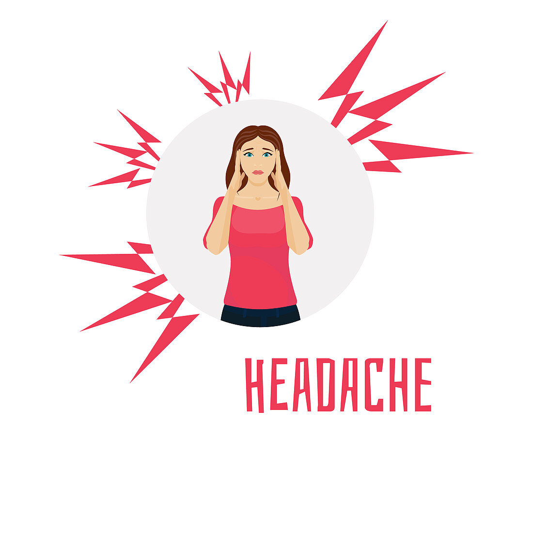 Headache, conceptual illustration