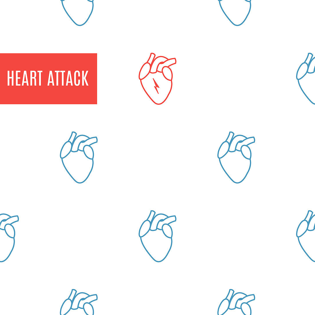 Heart attack, conceptual illustration