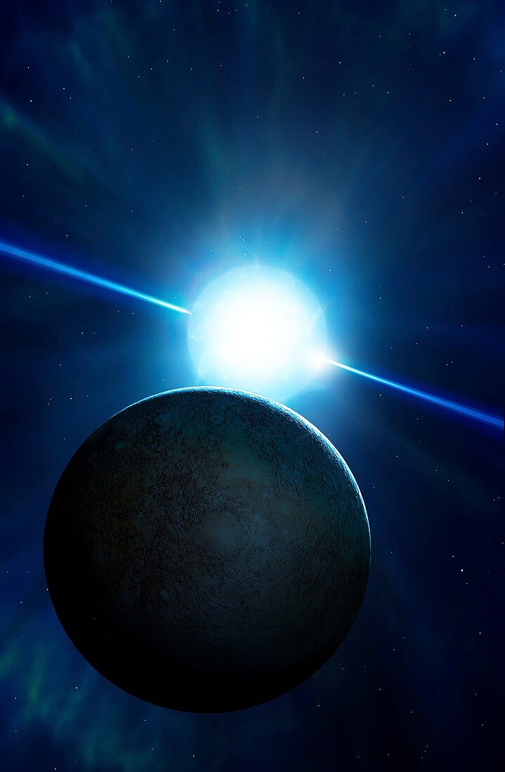 Artwork of the exoplanet Drugar.