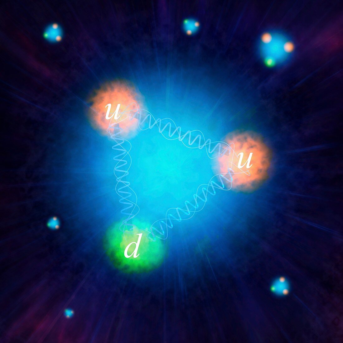 Artwork of the structure of a proton