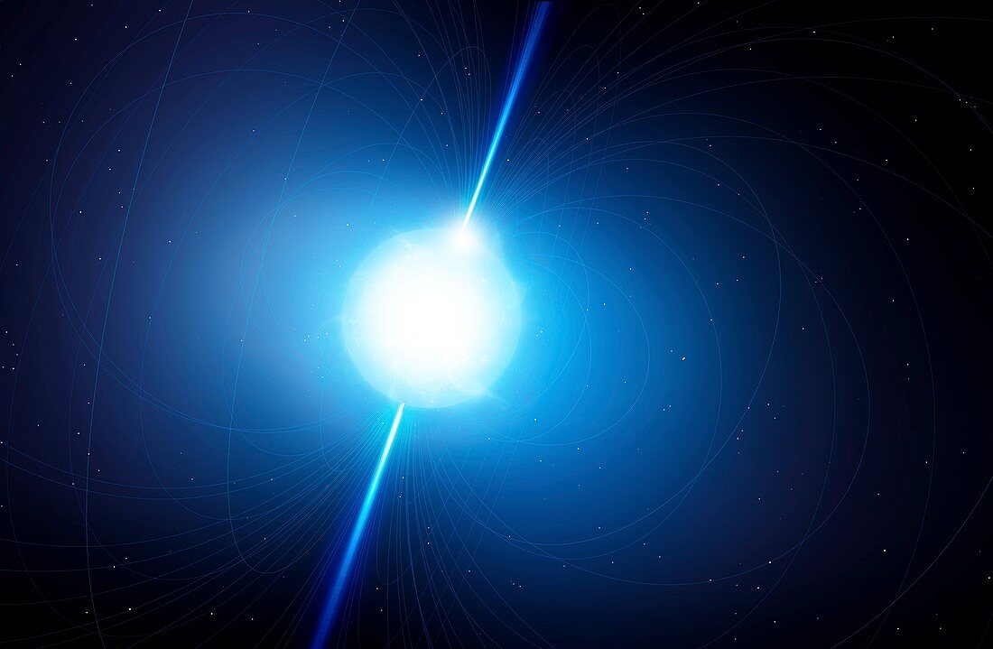 Artwork of a pulsar