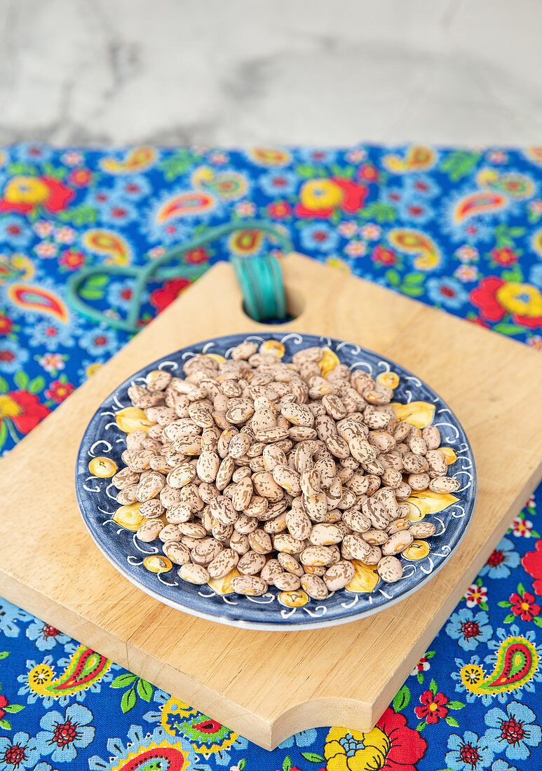 Pinto beans on plate