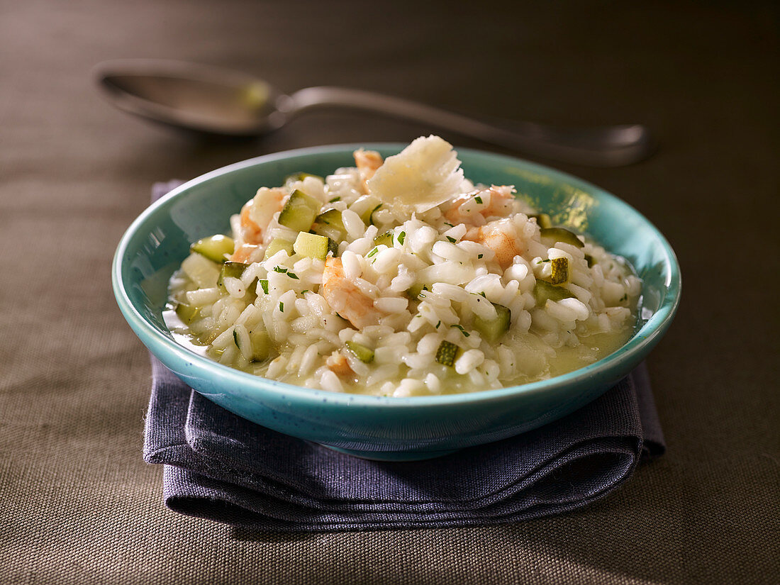 Risotto with crab, zucchini and parmesan