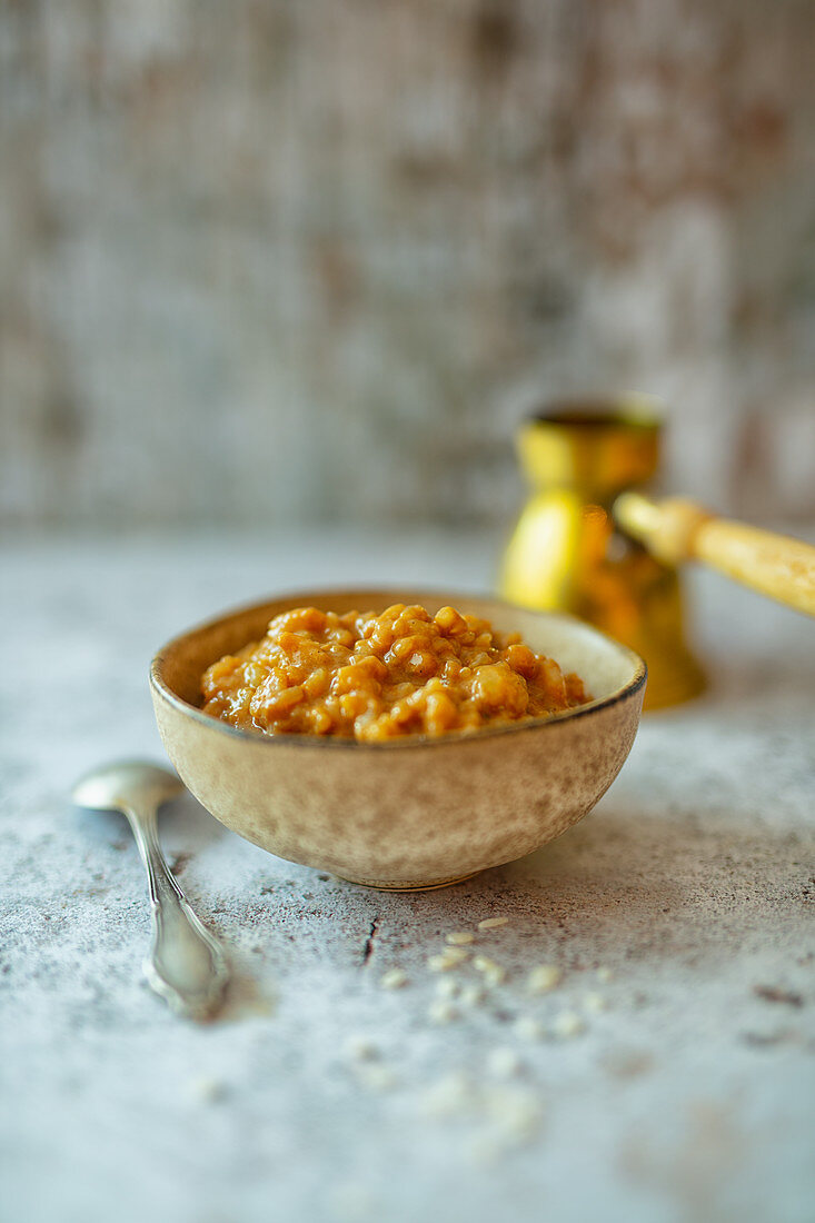 Vegan espresso rice pudding