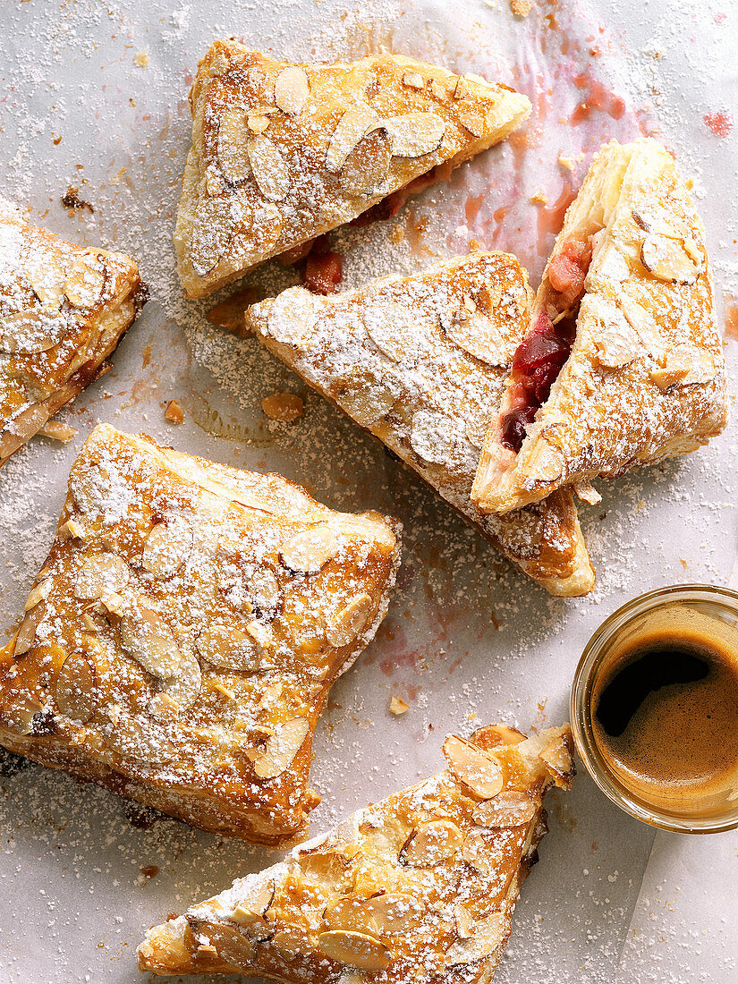 Cherry and rhubarb hand pie s