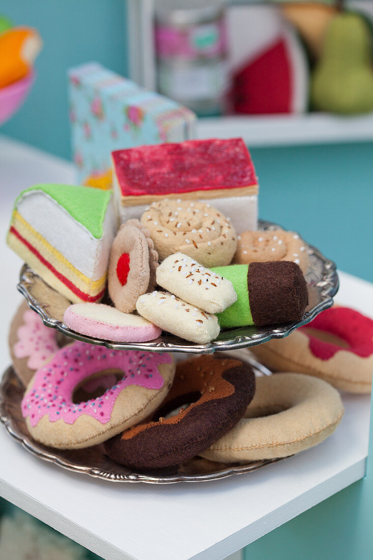 Handmade felt pastries and sweets