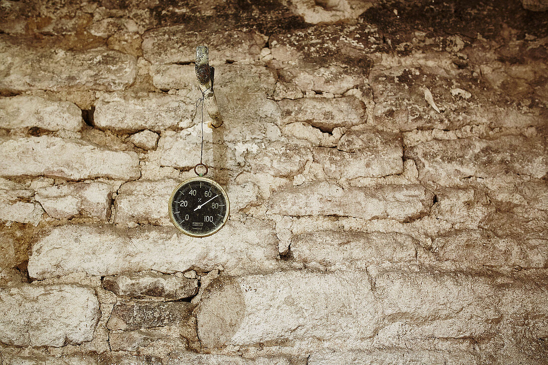 Hygrometer, Domaine Dujac, Burgund, Frankreich