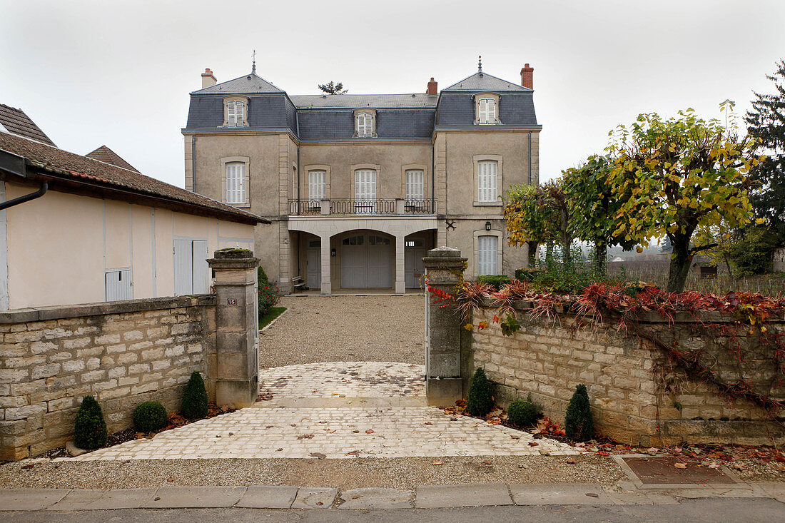 Entrance to the main building, Meo-Camuzet, Burgundy, France