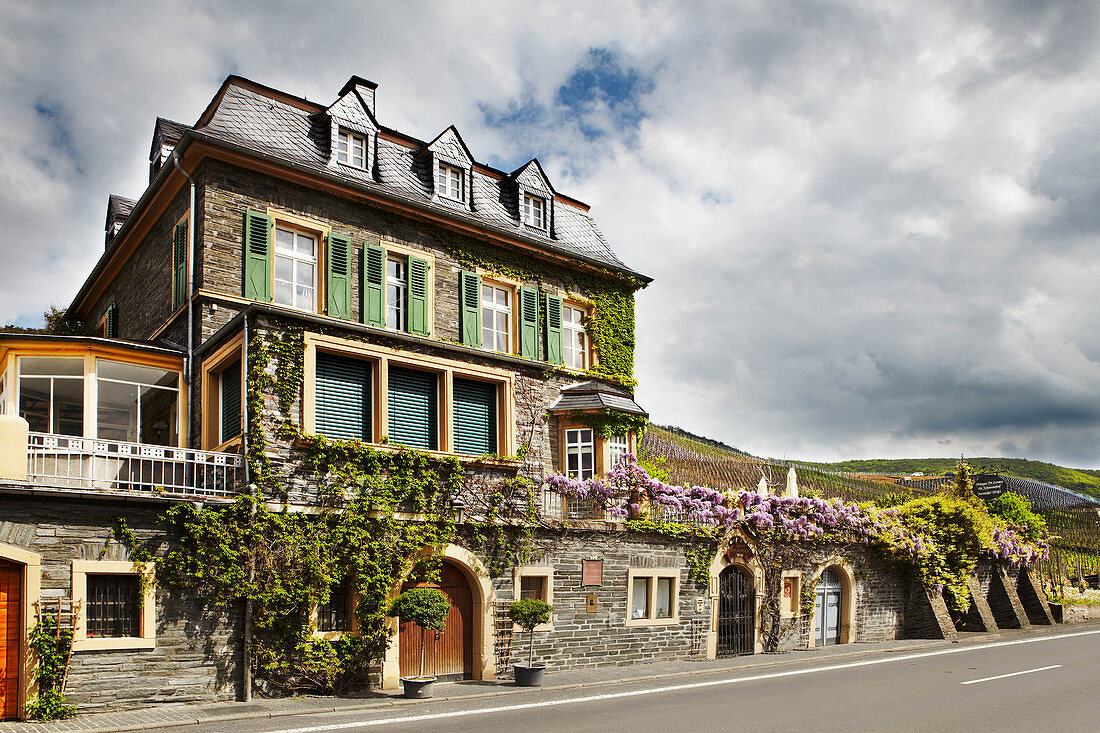 Building, Ernie Loosen vineyard, Mosel, Germany