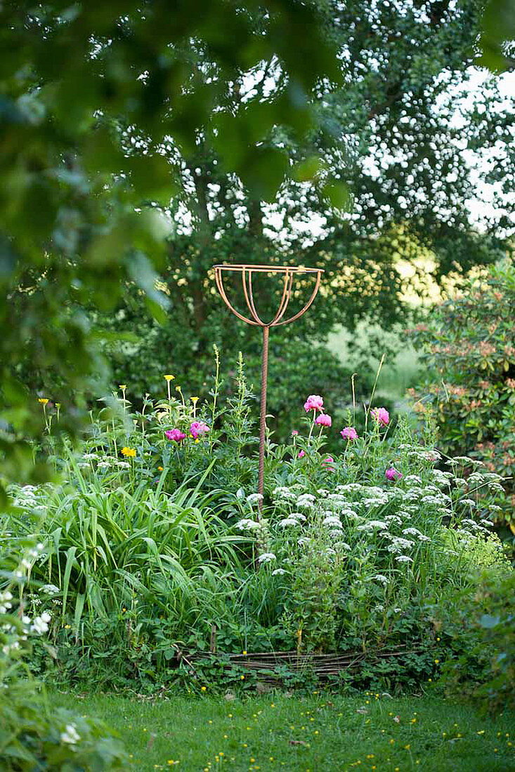 Perennials in early summer flower bed