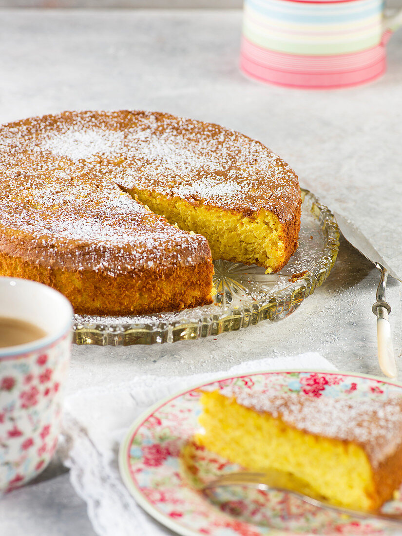 Torta di riso (rice cake), sliced