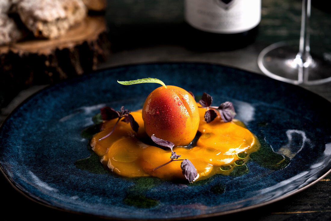 Apricot carpaccio