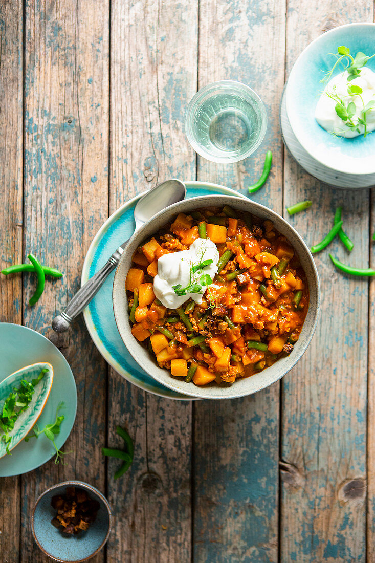 Bean and potato goulash