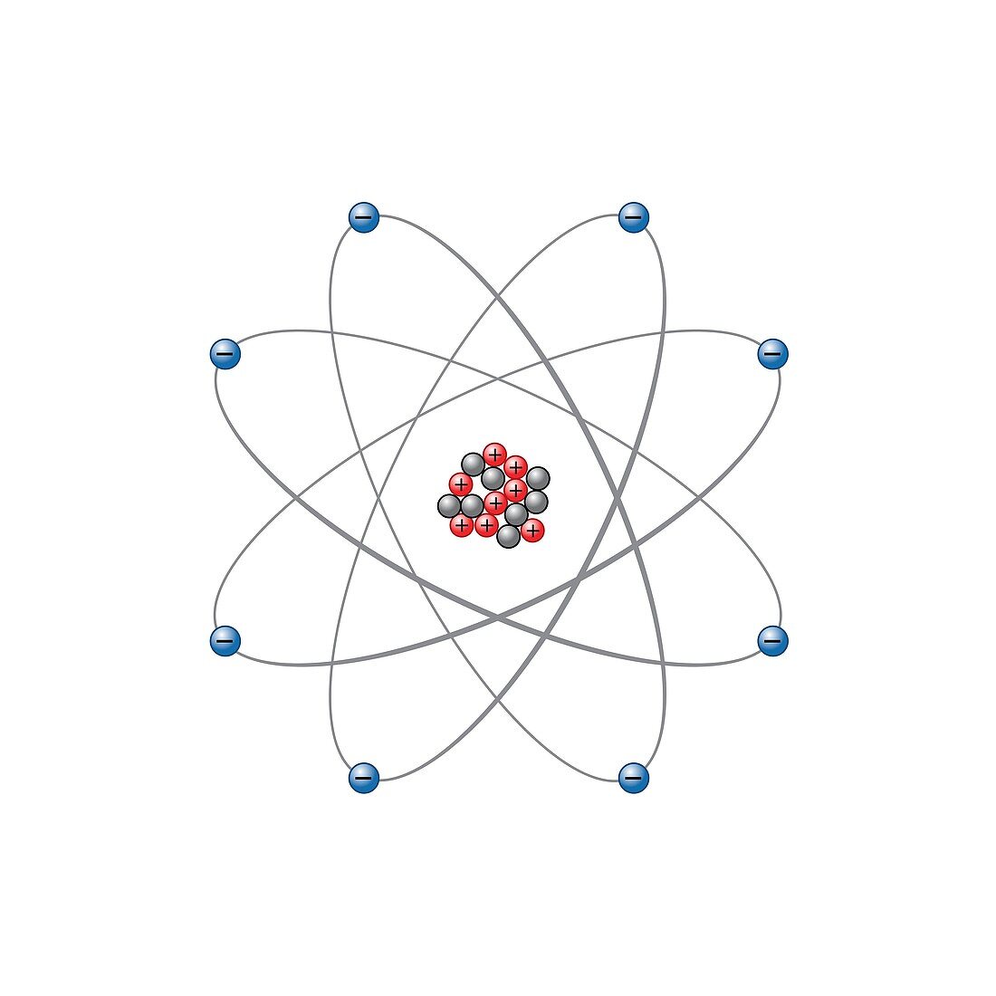 Oxygen atom, illustration