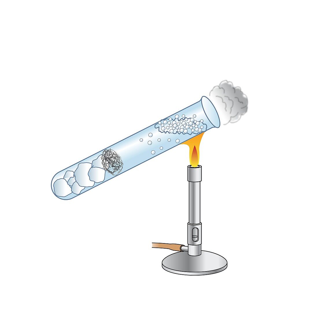 Thermal conduction in water, illustration