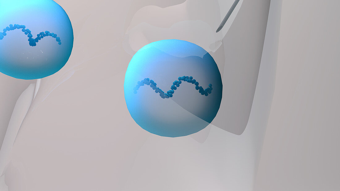 RNA vaccine, conceptual illustration