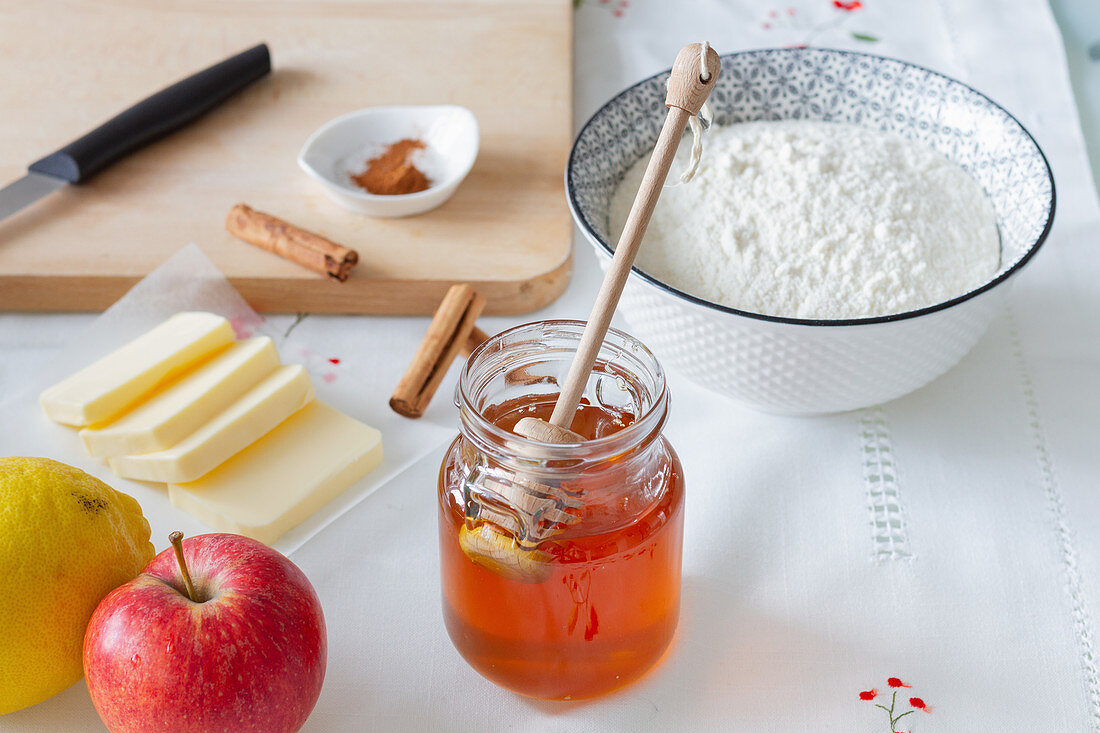 Ingredients for apple crumble