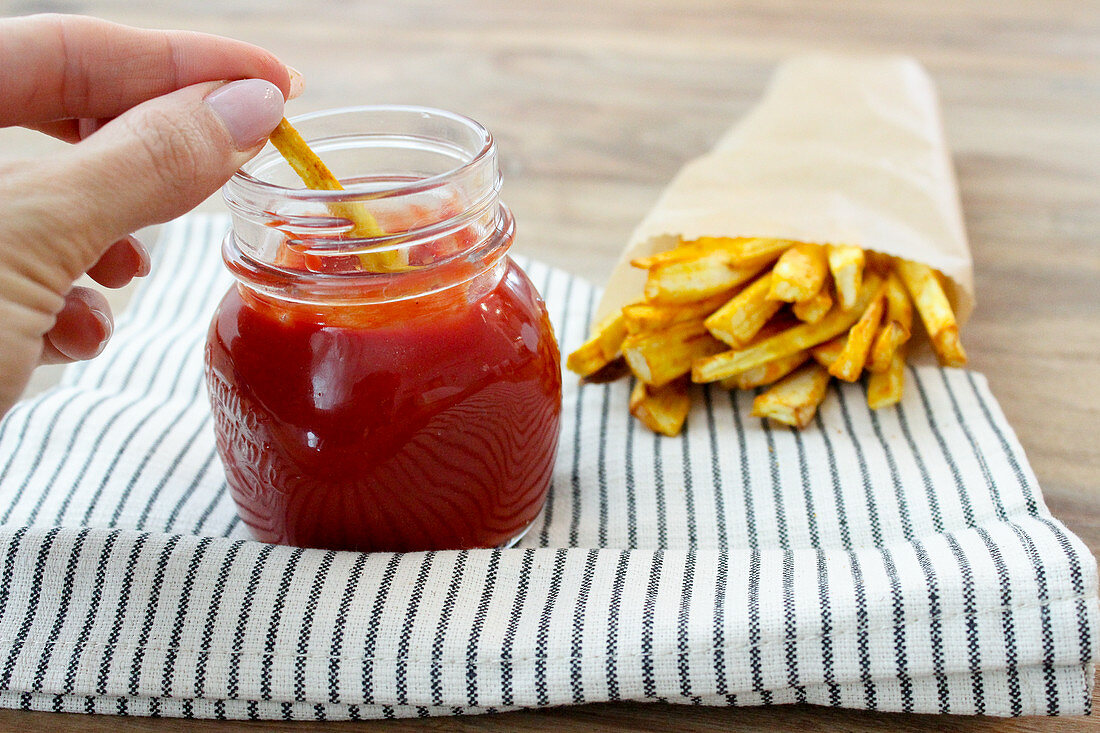 Kid's ketchup made with maple syrup