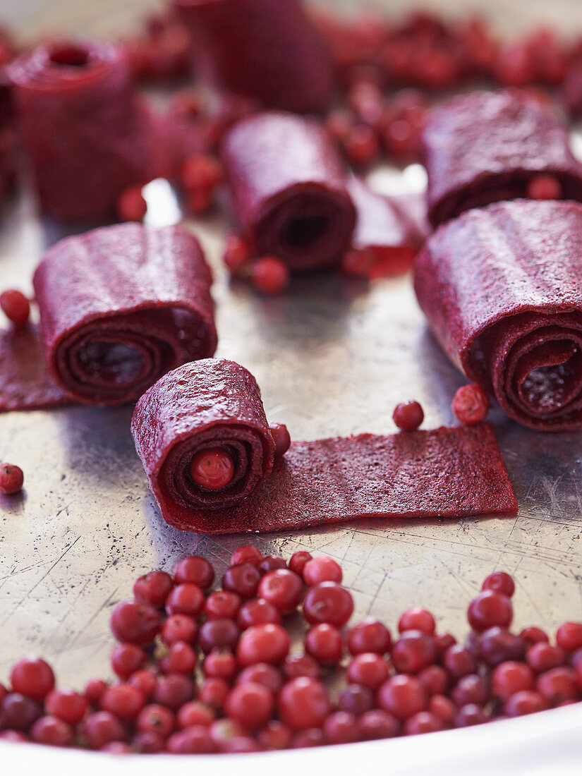 Cranberry fruit leather