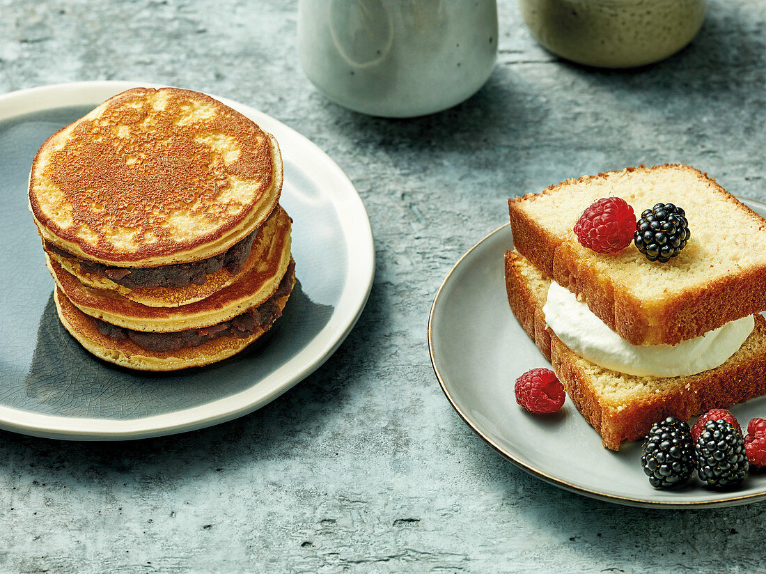 Dorayaki und Castella - Japanischer Kuchen und gefüllte Pancakes