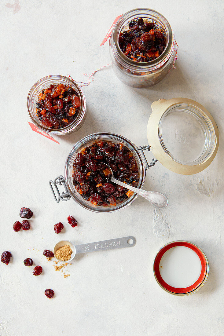 Twist, ginger and cranberry mincemeat