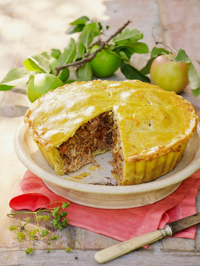 Apple and pork pie