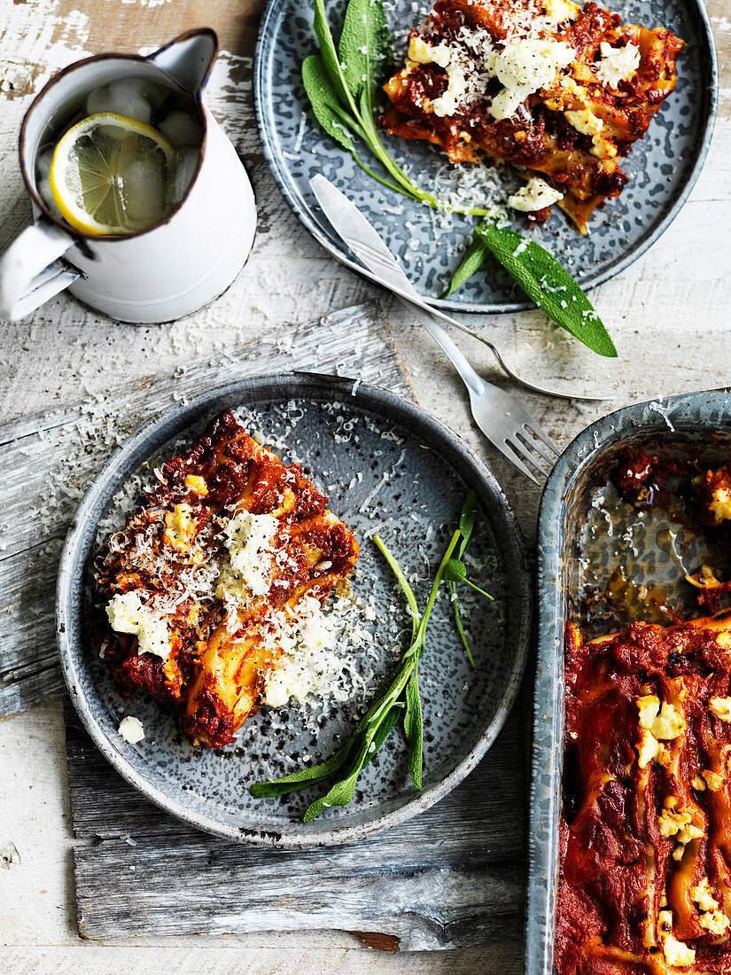 Cannelloni mit Spinat, Käse und Kartoffeln