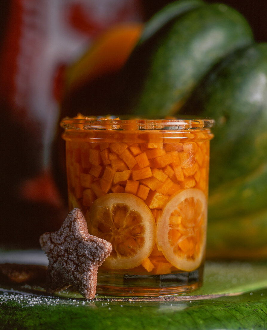 Pumpkin jam with lemons