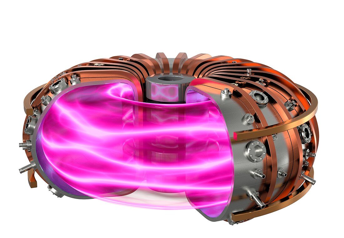 Tokamak fusion reactor, illustration