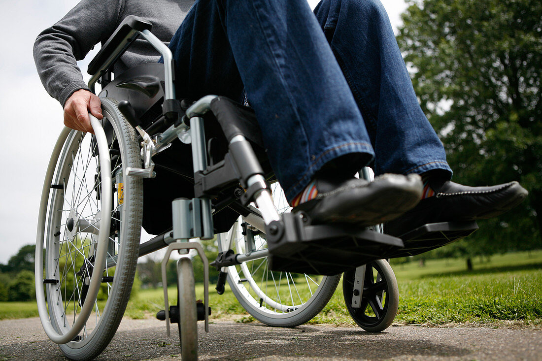 Man using a wheelchair