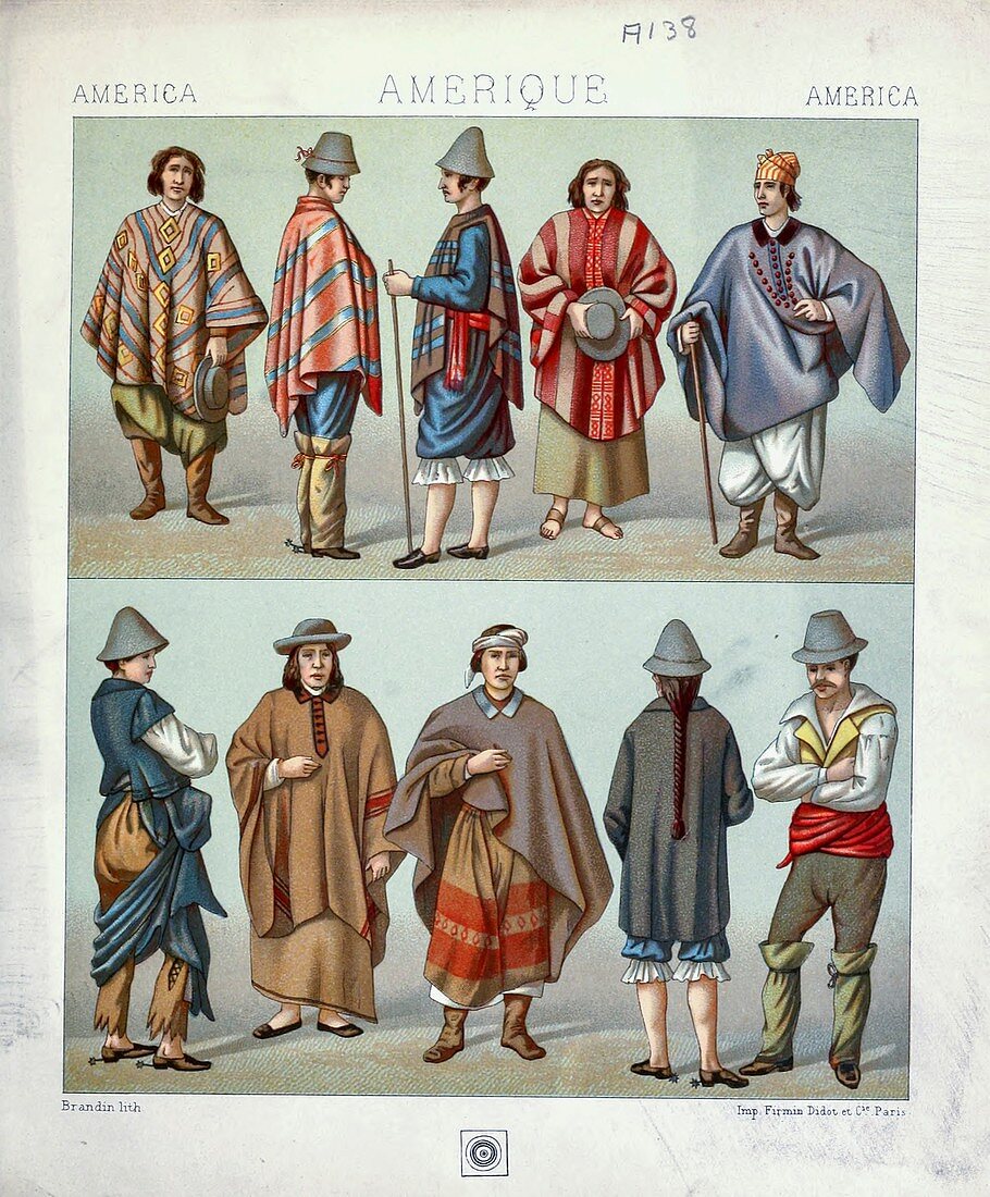 Ancient Indigenous American clothing, illustration