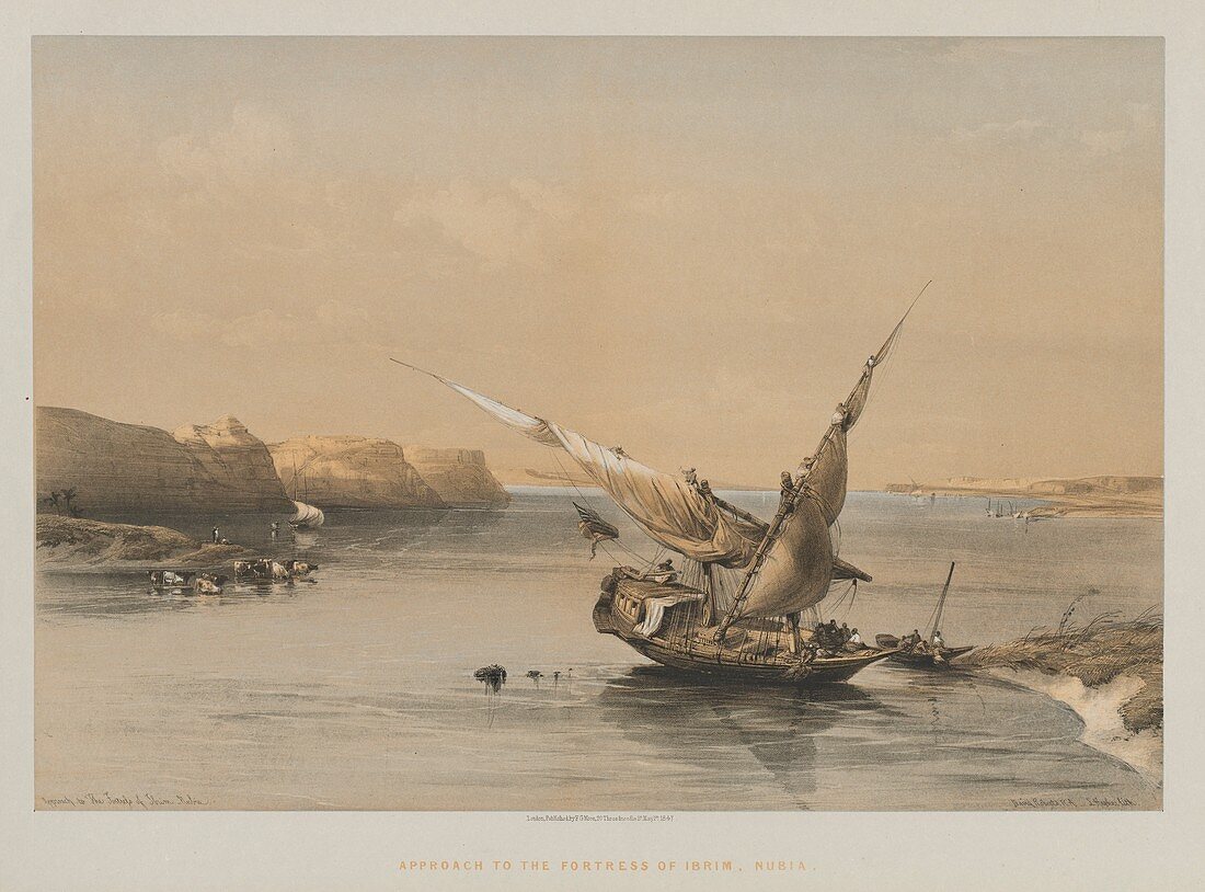 Approach to the Fortress of Ibrim, Nubia, illustration